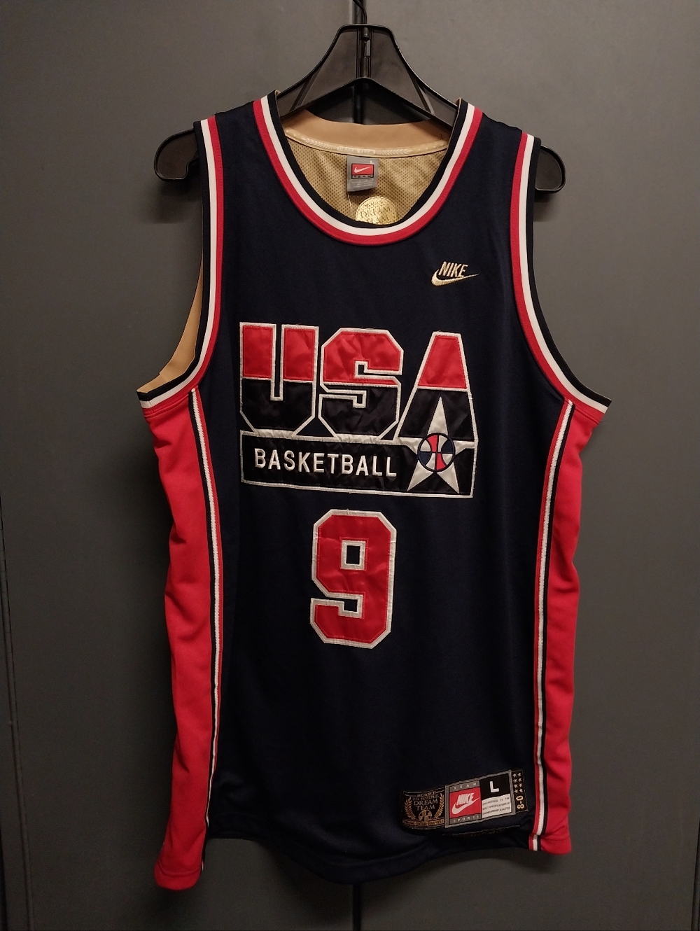 Nike Vtg. Usa Olympic 1992 Michael Jordan Away Jersey Size Large Bnwt.